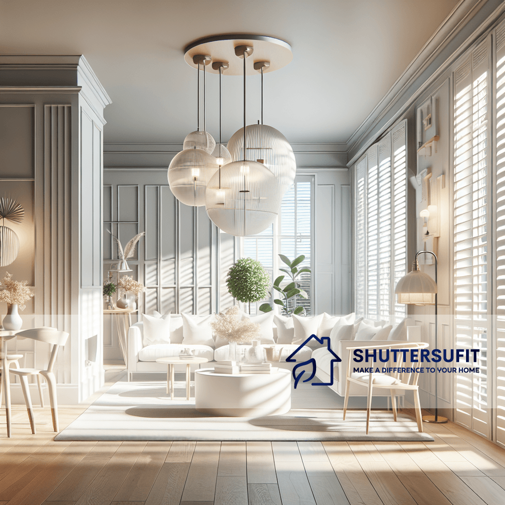 Enhance Room Light with Elegant White Shutters
