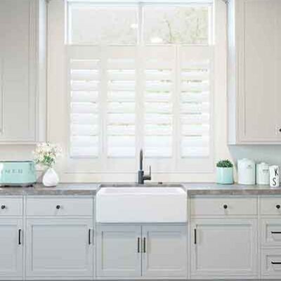 Kitchen Cafe Style Plantation Shutters