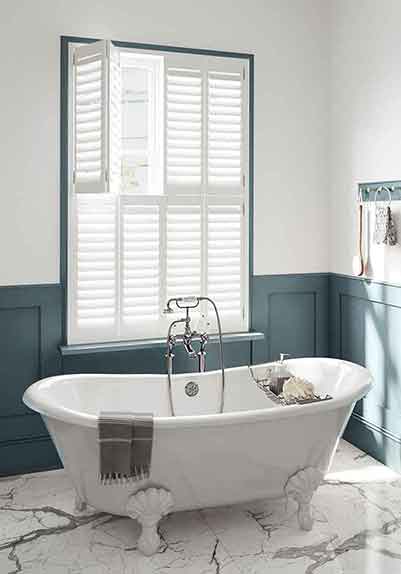 Tier On Tier Bathroom Plantation Shutters